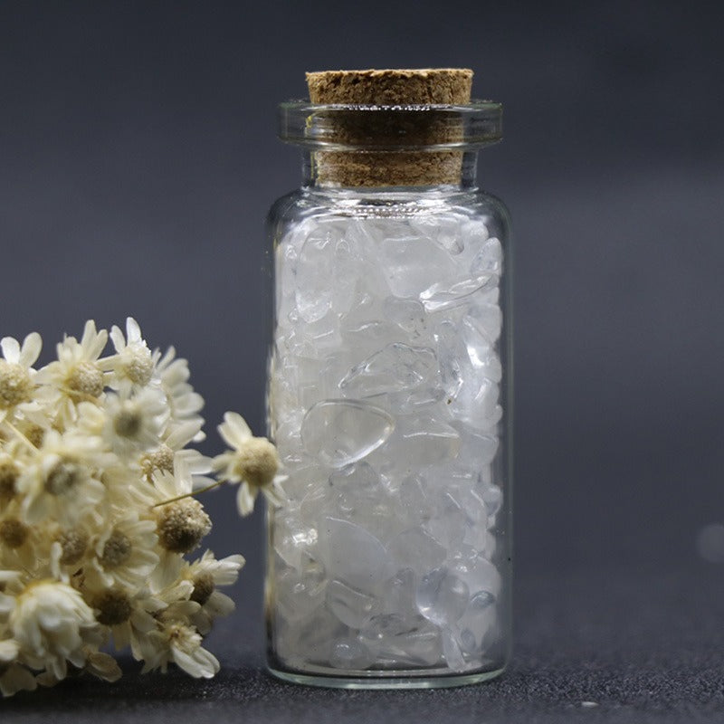 Jade Crystal Agate Gravel Wishing Bottle