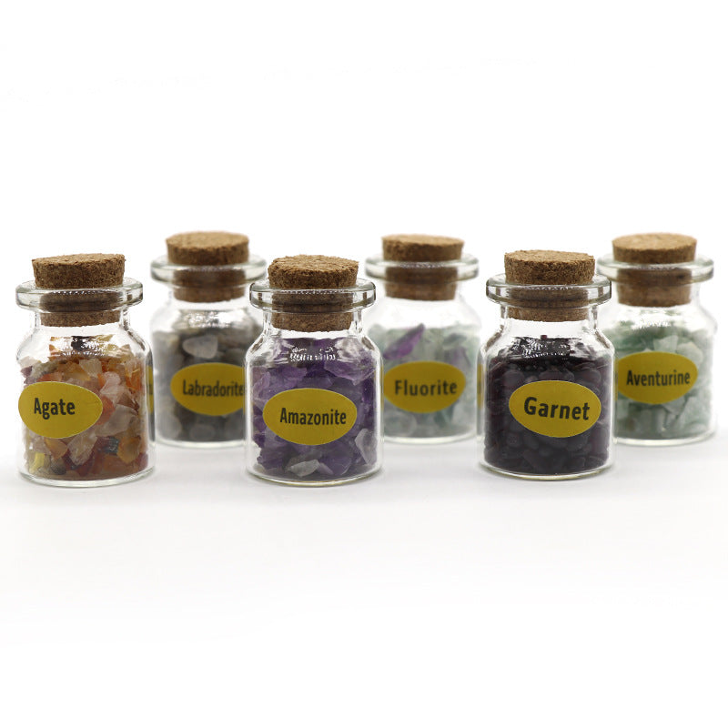 Crystal Gemstones Ore Specimens Mineral Crystals(10 Bottles)