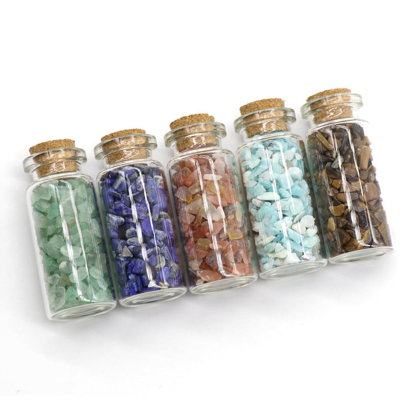 Jade Crystal Agate Gravel Wishing Bottle