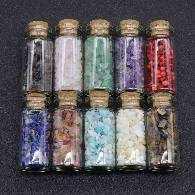Jade Crystal Agate Gravel Wishing Bottle