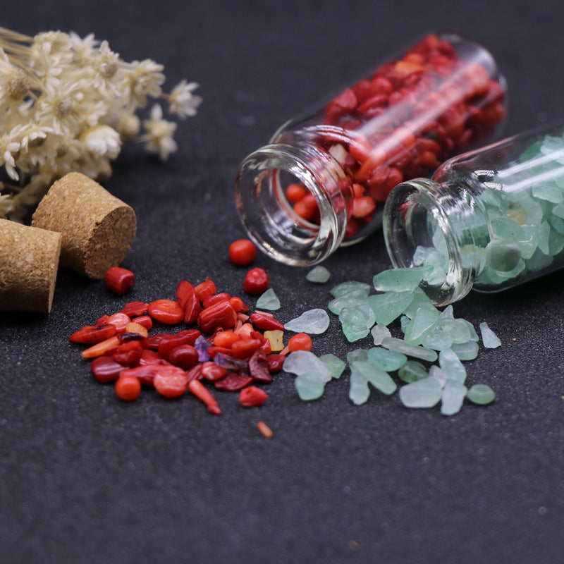 Jade Crystal Agate Gravel Wishing Bottle