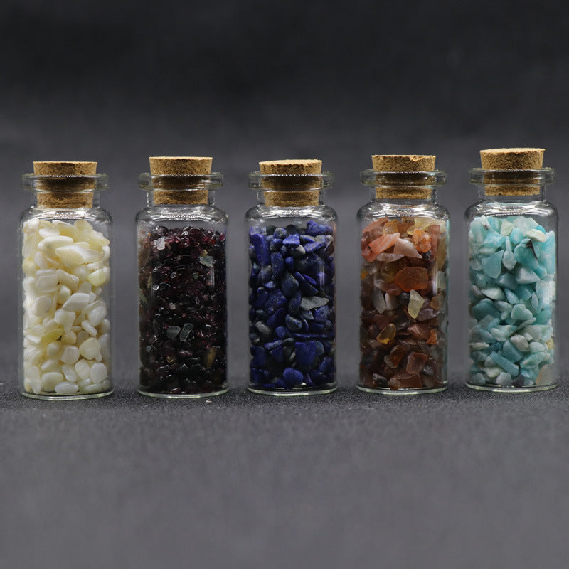 Jade Crystal Agate Gravel Wishing Bottle