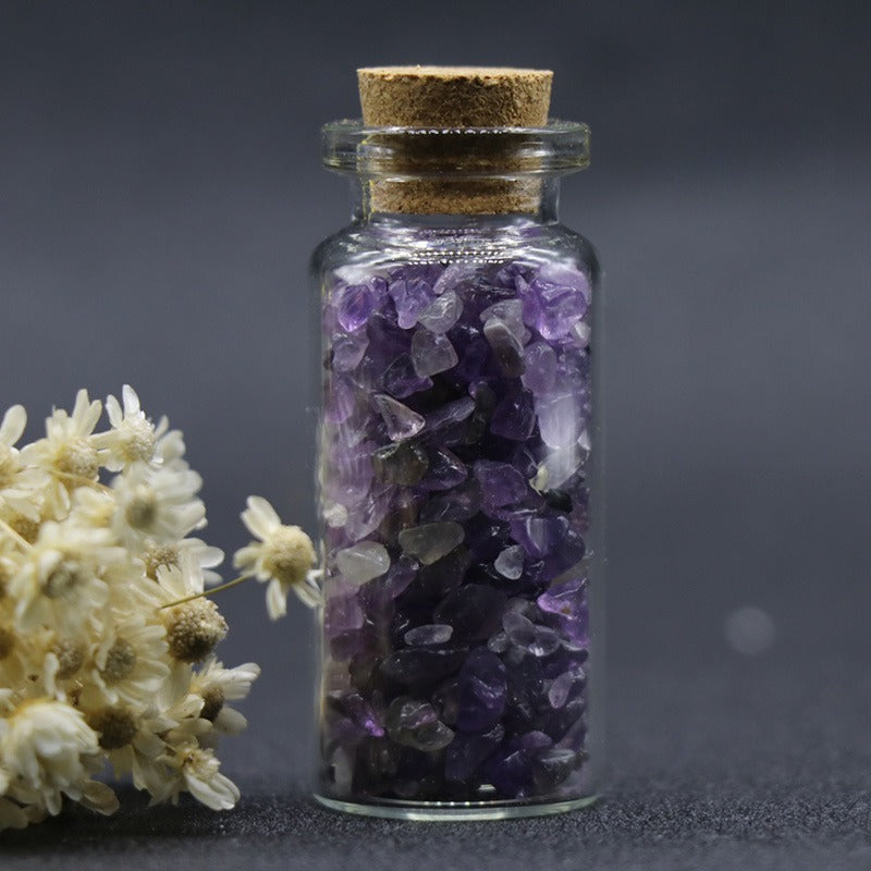 Jade Crystal Agate Gravel Wishing Bottle