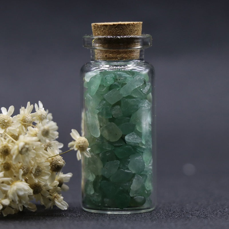 Jade Crystal Agate Gravel Wishing Bottle