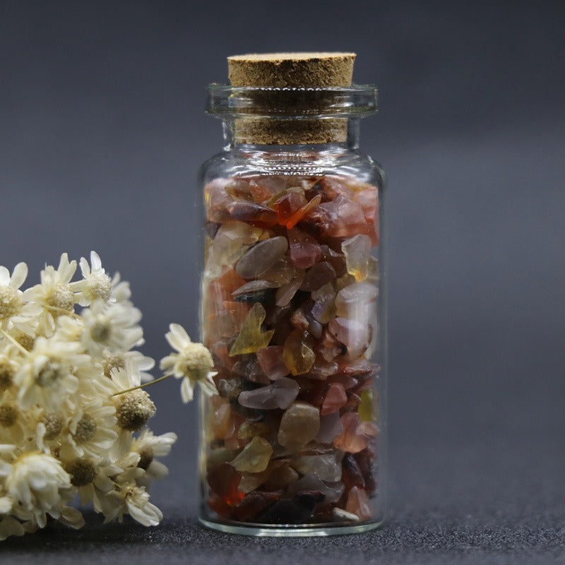 Jade Crystal Agate Gravel Wishing Bottle