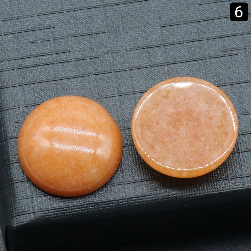 Round Ring Surface Natural Crystal Single Curved Surface Round Geometric