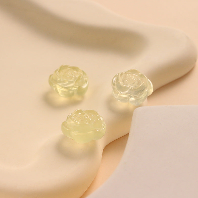 Lemon Citrine Rose Carving No Dyeing