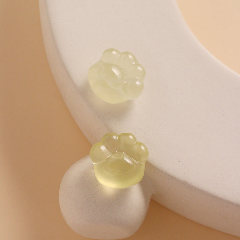 Lemon Citrine Bear Paw Loose Beads