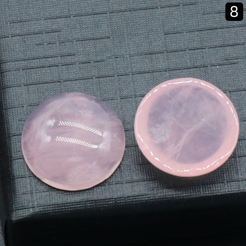 Round Ring Surface Natural Crystal Single Curved Surface Round Geometric