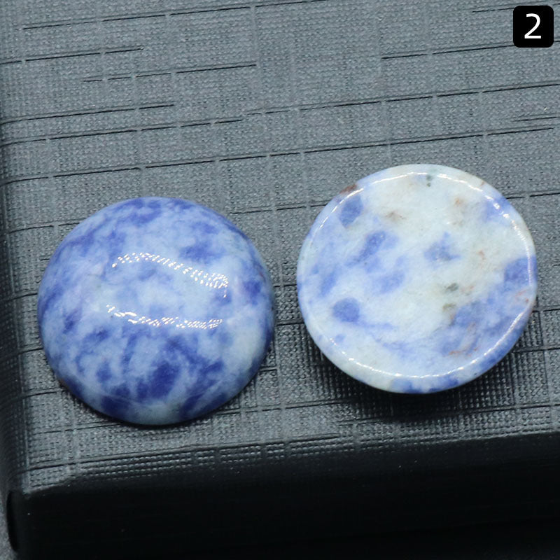 Round Ring Surface Natural Crystal Single Curved Surface Round Geometric