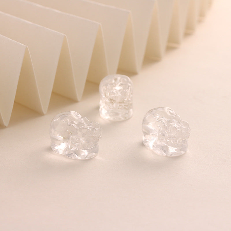 Natural White Crystal Pixiu Copper Coin Engraving Without Dyeing