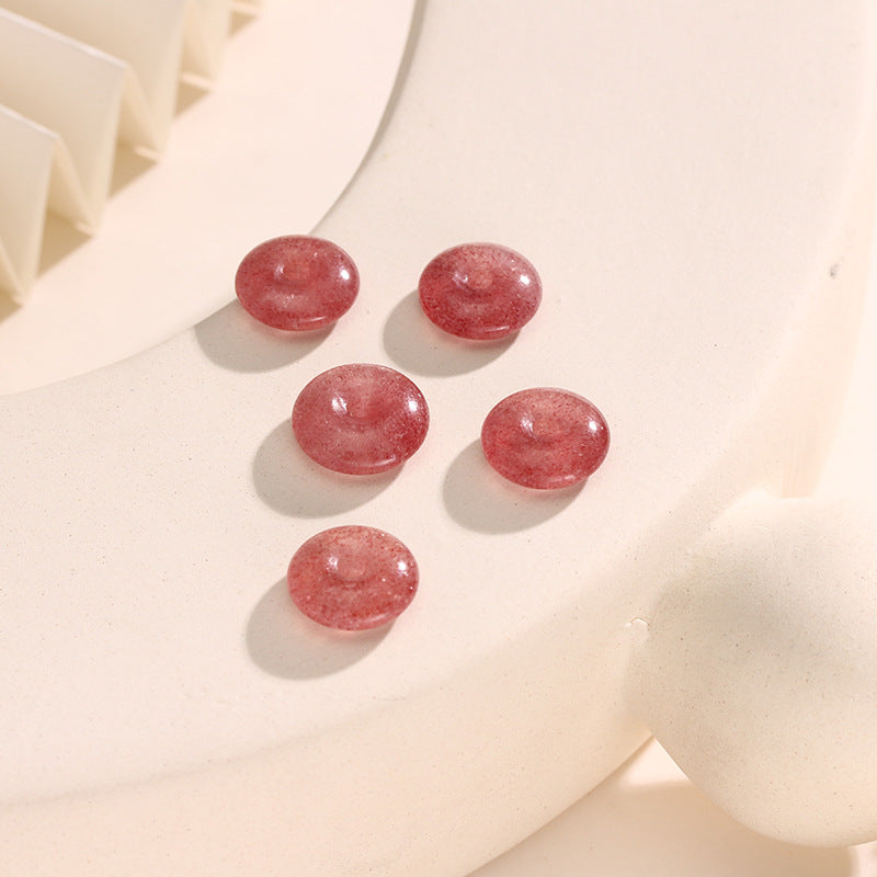 Pure Natural Strawberry Crystal Safety Buckle