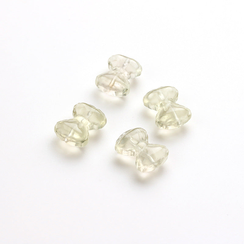 Pure Natural Lemon Citrine Bow Accessories No Dyeing Handmade
