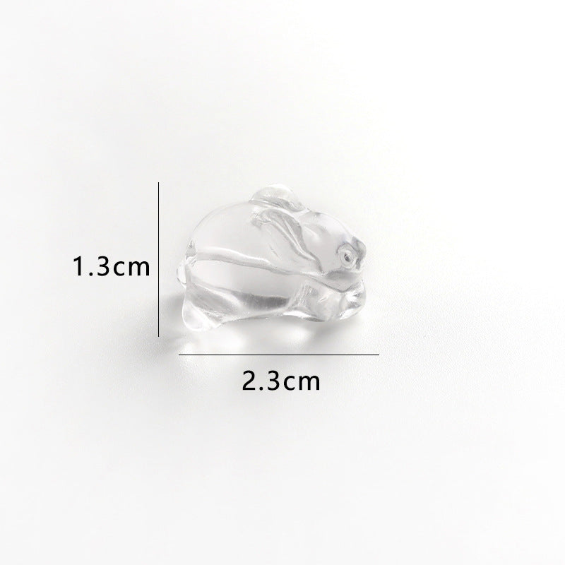 White Crystal Rabbit Carving No Dyeing
