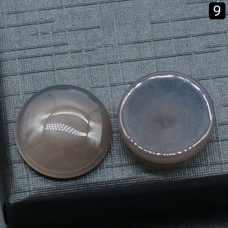 Round Ring Surface Natural Crystal Single Curved Surface Round Geometric