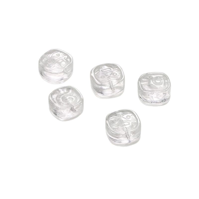 Natural White Crystal Zakiram Loose Beads Non-dyeing DIY Bracelet Braided Rope Material