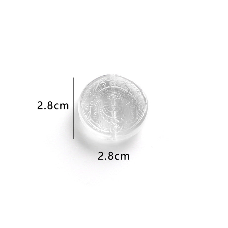 Tibetan Zakiram Amulet Natural White Crystal Lucky Prayer