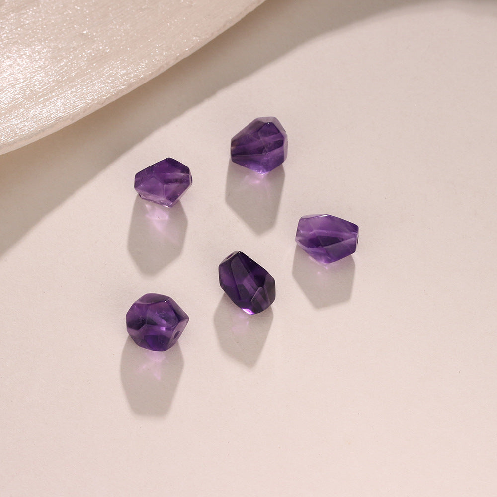 Natural Amethyst with Rough Stone Carvings