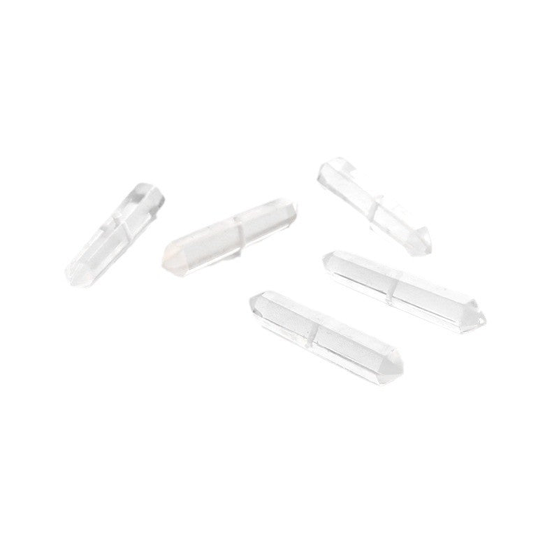 Double Pointed White Crystal Loose Beads Energy Stone Purification