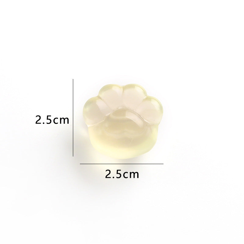 Lemon Citrine Bear Paw Loose Beads
