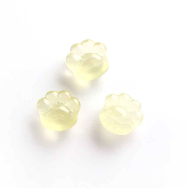 Lemon Citrine Bear Paw Loose Beads