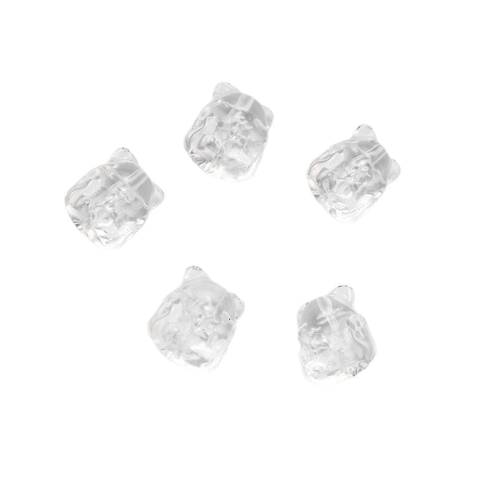 Pure Natural White Crystal Fengjiu Cute Fox String Decoration High Transparency
