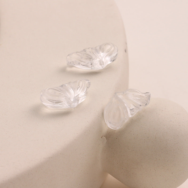 Pure Natural White Crystal Butterfly Wing Shape High Light Transmission