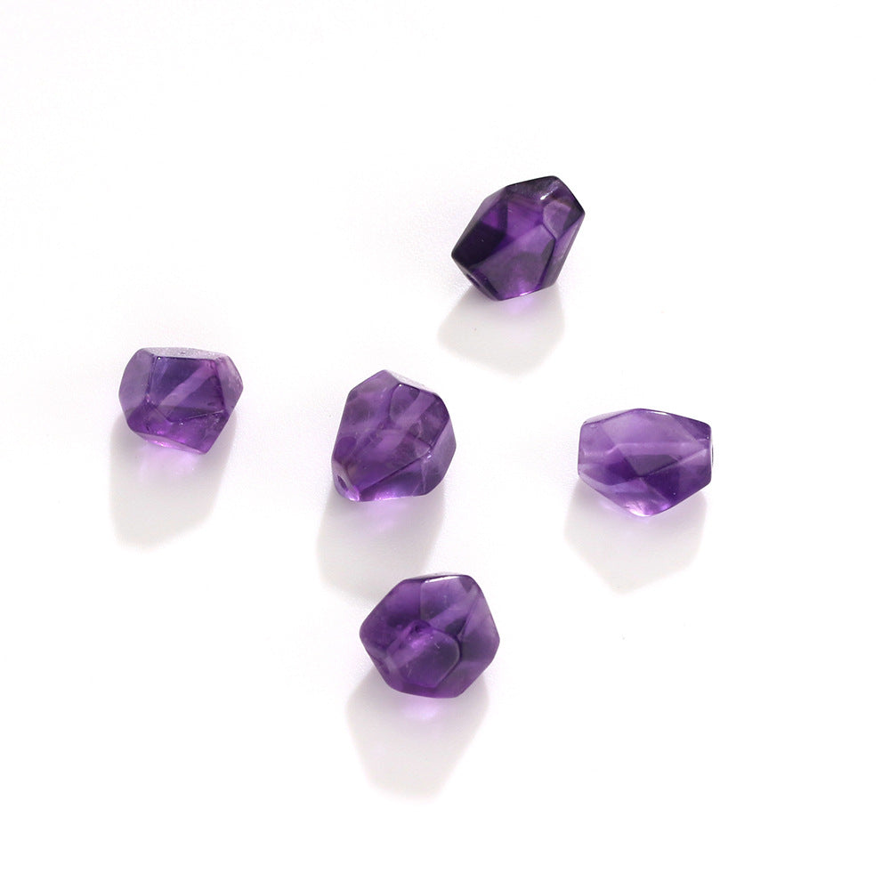 Natural Amethyst with Rough Stone Carvings