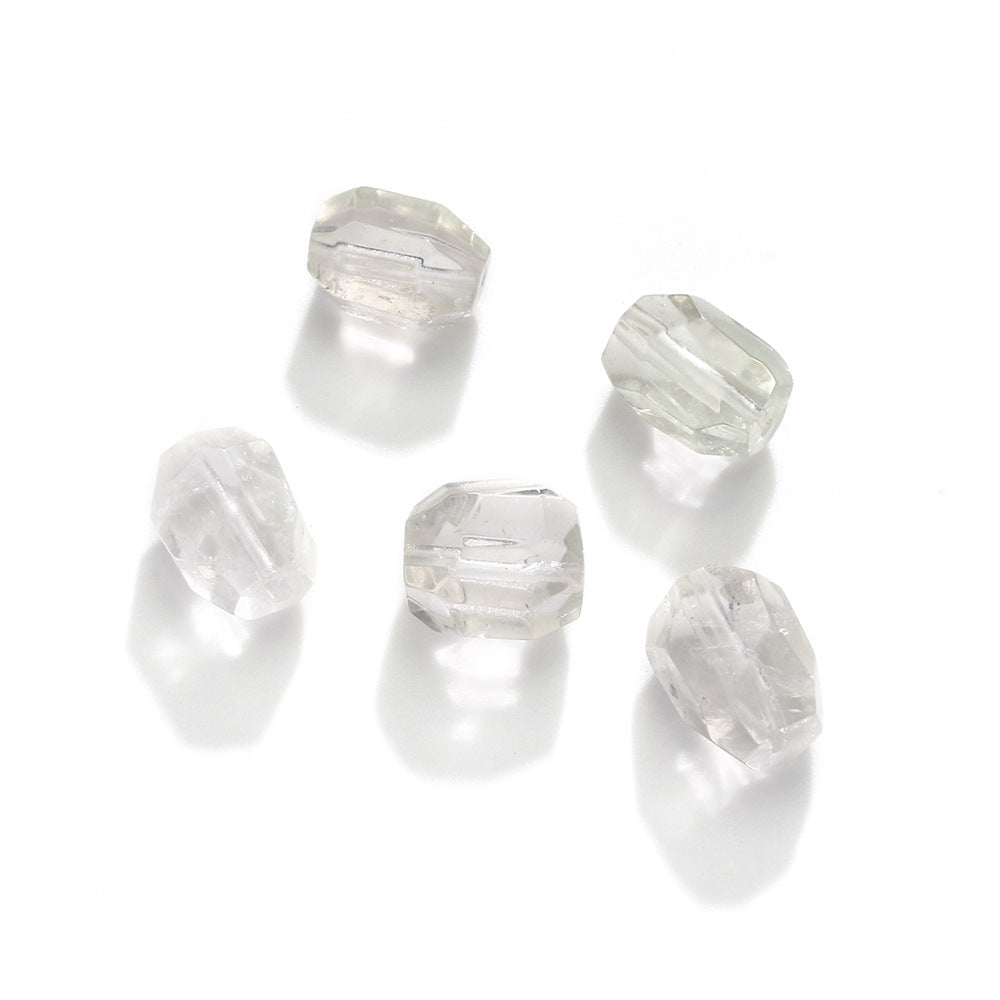 Natural Green Crystal Irregular Loose Beads