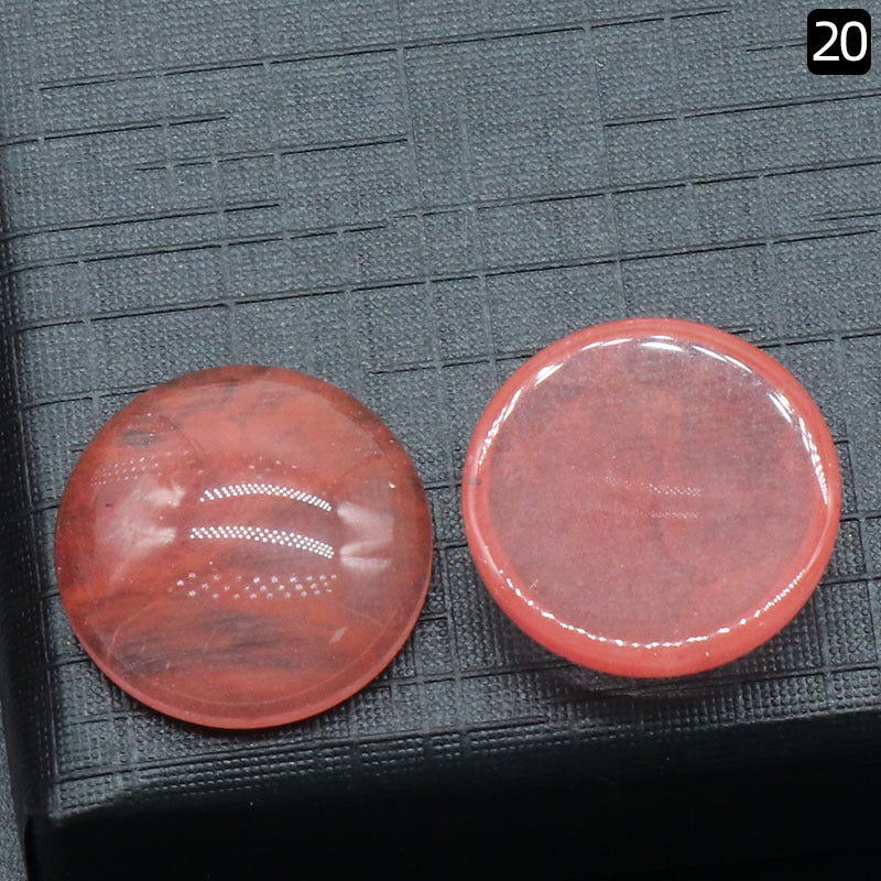 Round Ring Surface Natural Crystal Single Curved Surface Round Geometric