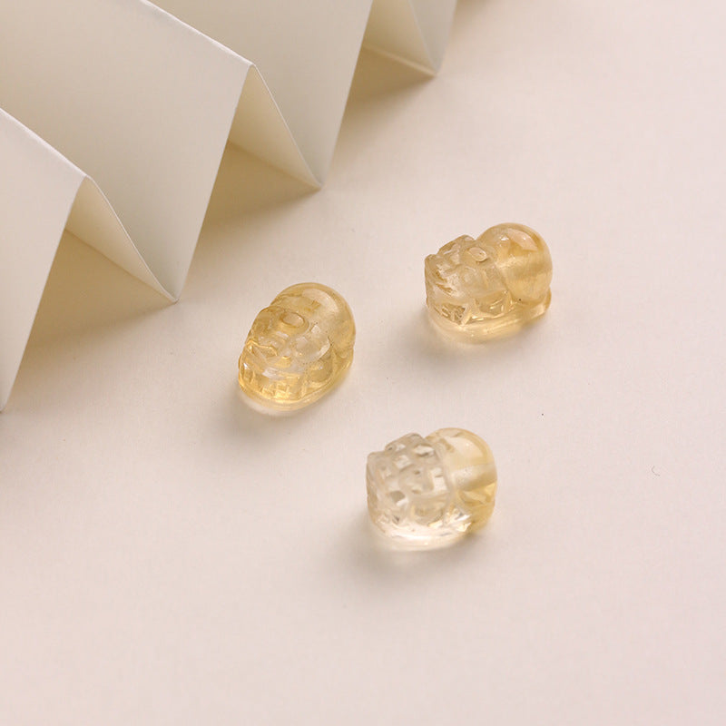 Natural Citrine Pixiu Bracelet Lucky Beads