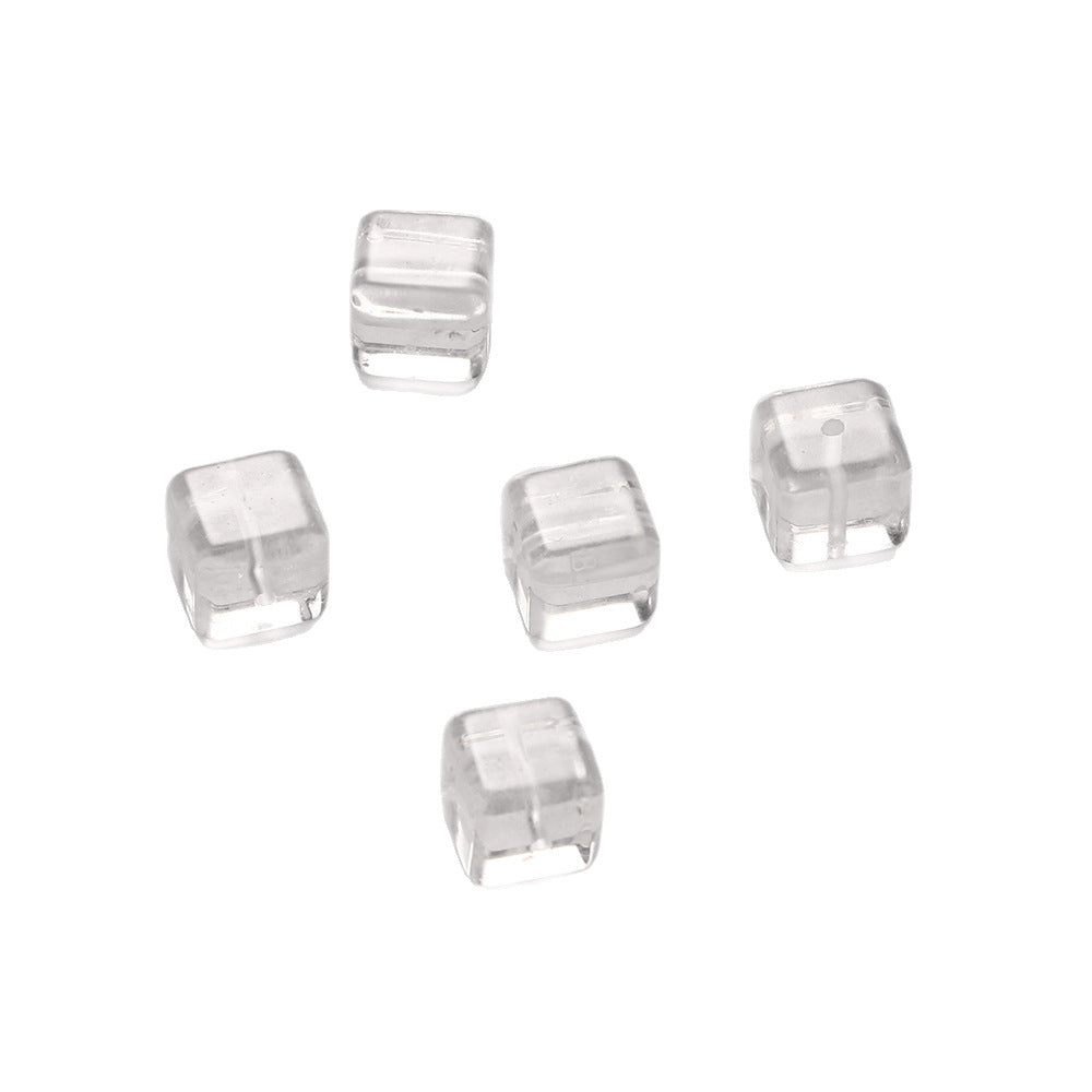 Natural White Crystal Sugar Cube Cut Loose Beads