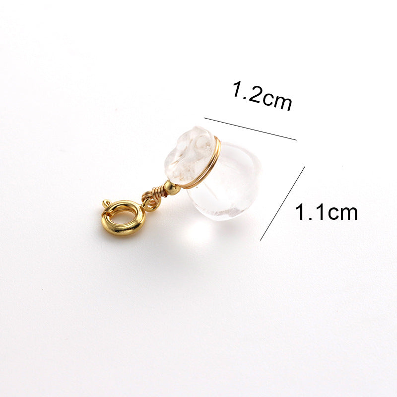 Natural White Crystal Money Bag Dripping Pendant Lucky No Dyeing Beads
