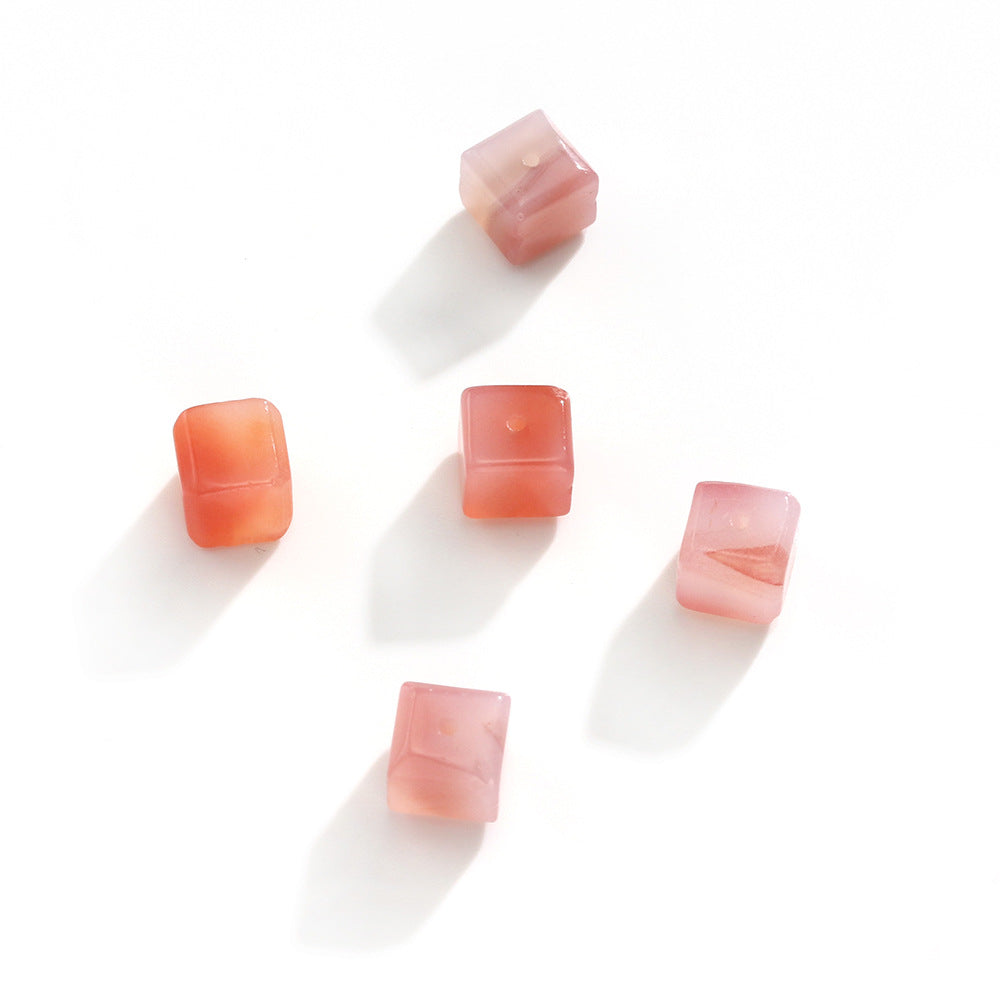 Yanyuan Agate Sugar Cube Loose Beads Pure Natural