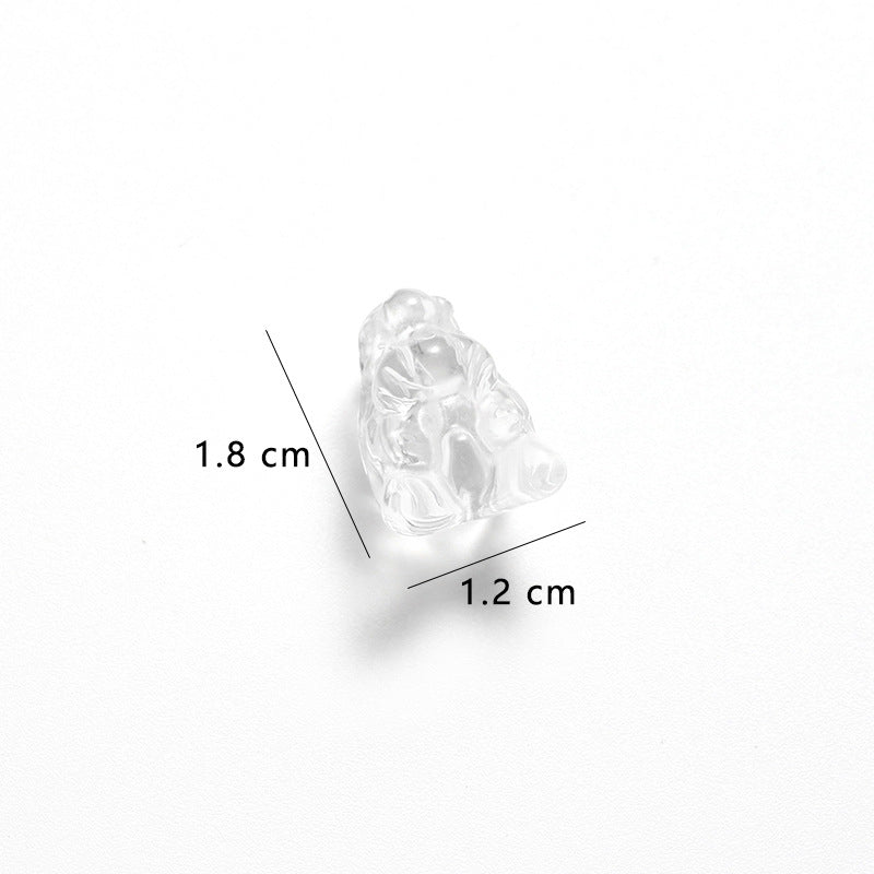 Natural White Crystal Faucet Engraving Loose Beads