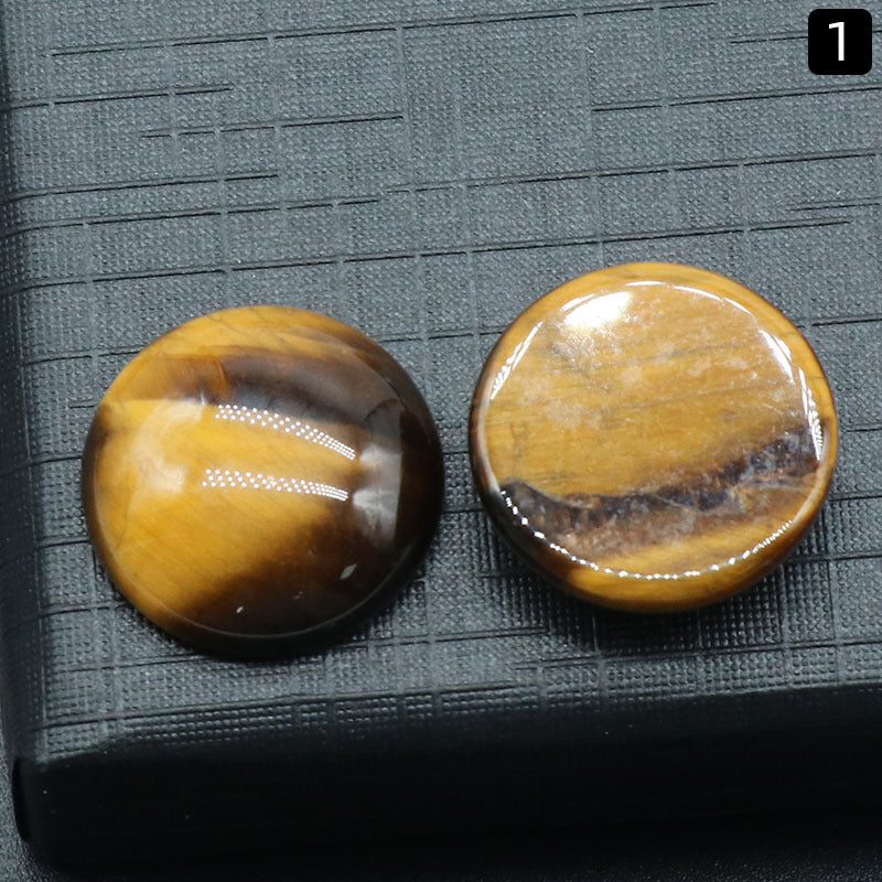 Round Ring Surface Natural Crystal Single Curved Surface Round Geometric