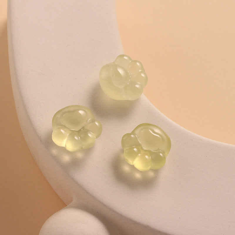 Lemon Citrine Bear Paw Loose Beads