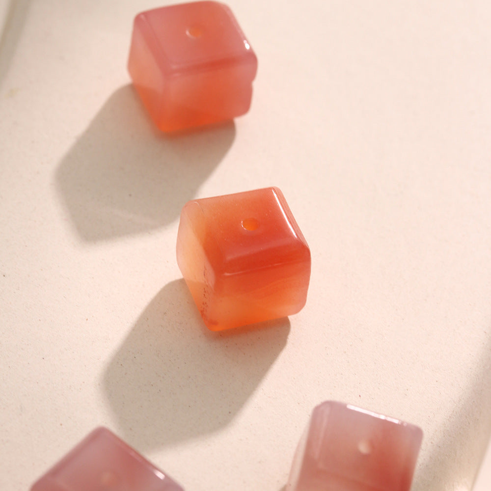 Yanyuan Agate Sugar Cube Loose Beads Pure Natural