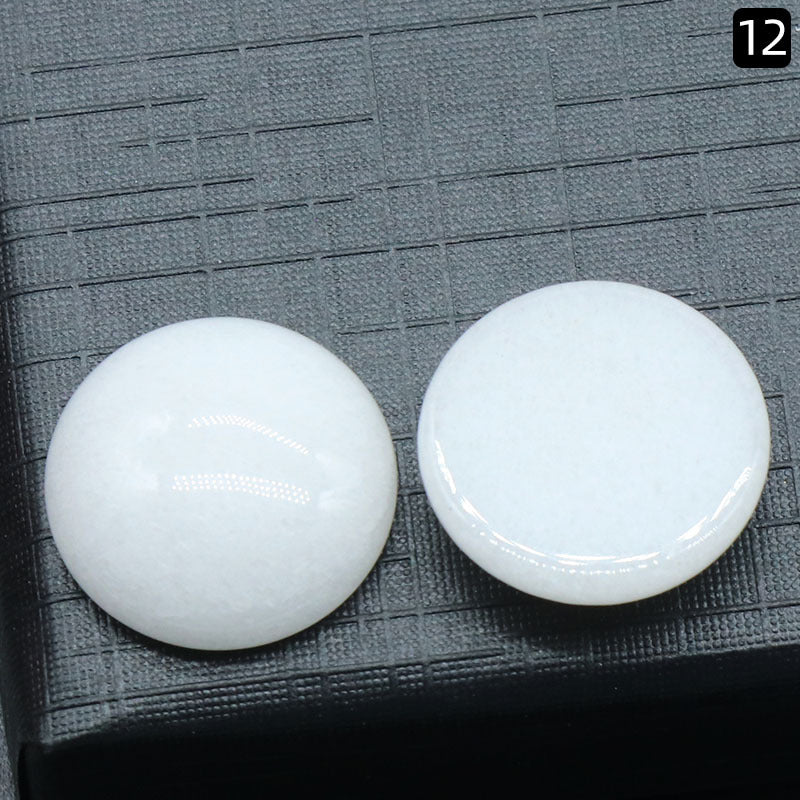 Round Ring Surface Natural Crystal Single Curved Surface Round Geometric