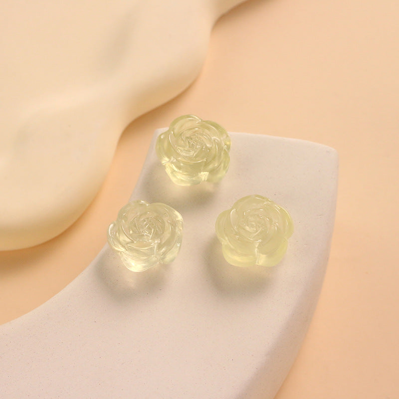 Lemon Citrine Rose Carving No Dyeing