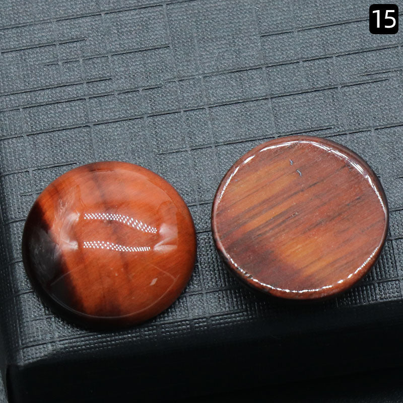Round Ring Surface Natural Crystal Single Curved Surface Round Geometric