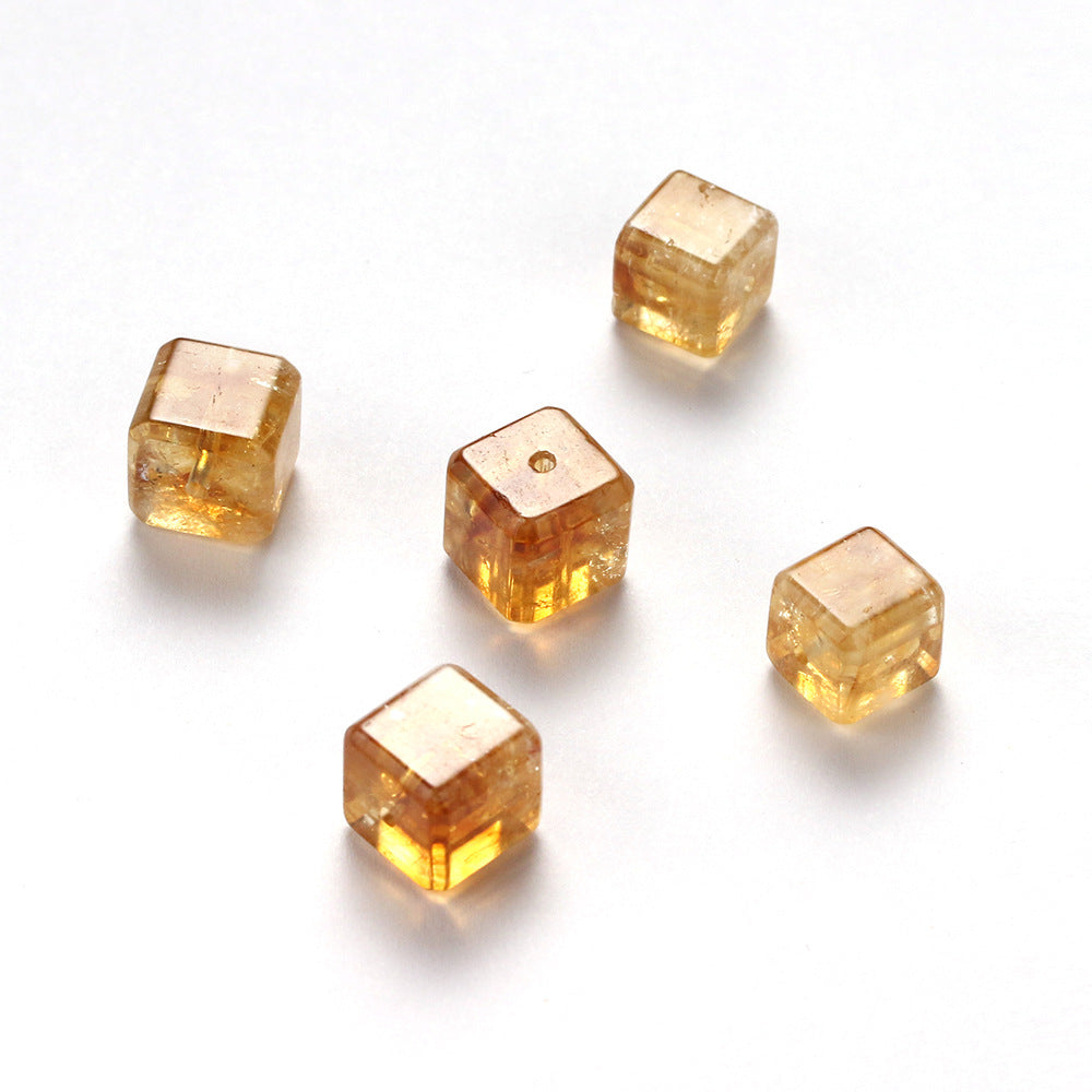 Natural Huangta Crystal Sugar Cube Cutting Loose Beads