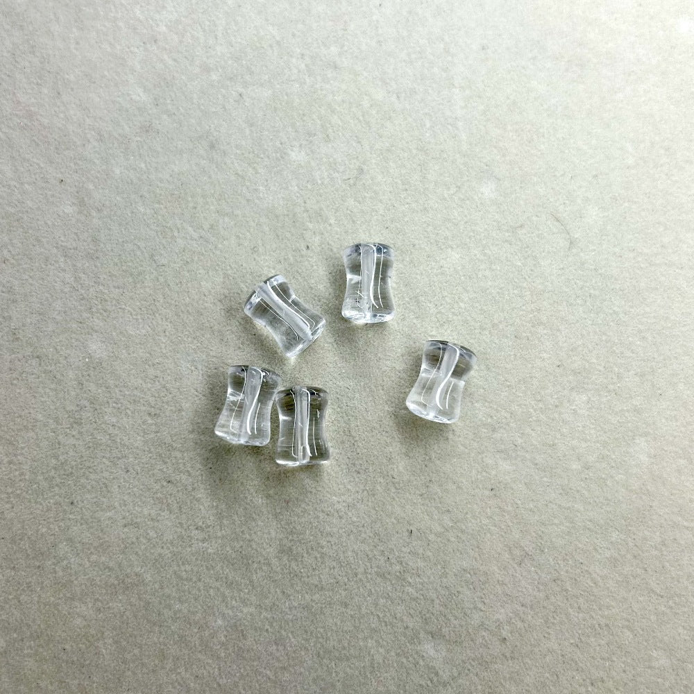 Pure Natural White Crystal Small Waist Cylindrical Engraving