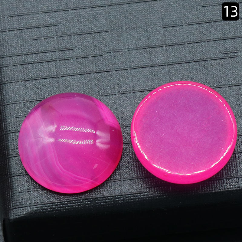 Round Ring Surface Natural Crystal Single Curved Surface Round Geometric