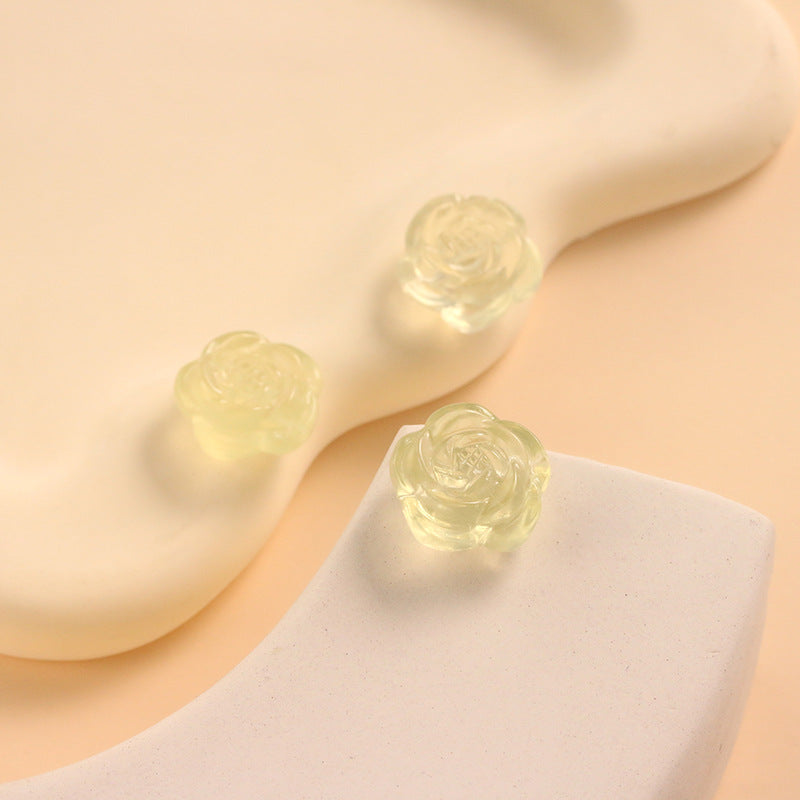 Lemon Citrine Rose Carving No Dyeing