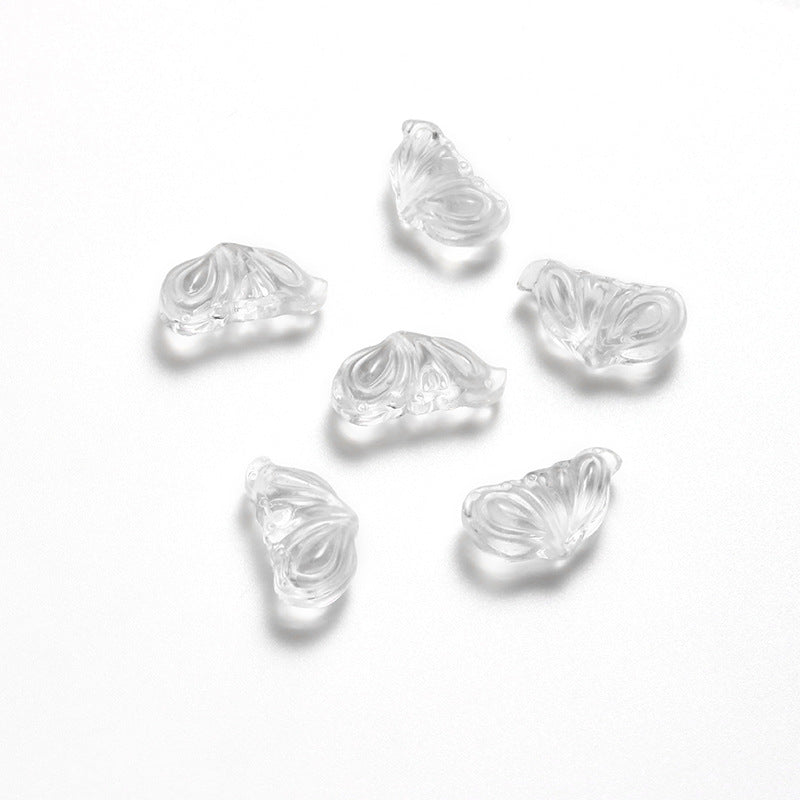 Pure Natural White Crystal Butterfly Wing Shape High Light Transmission
