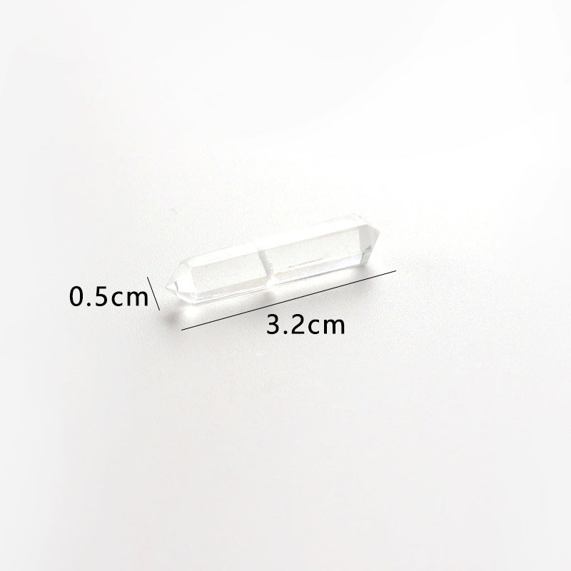 Double Pointed White Crystal Loose Beads Energy Stone Purification