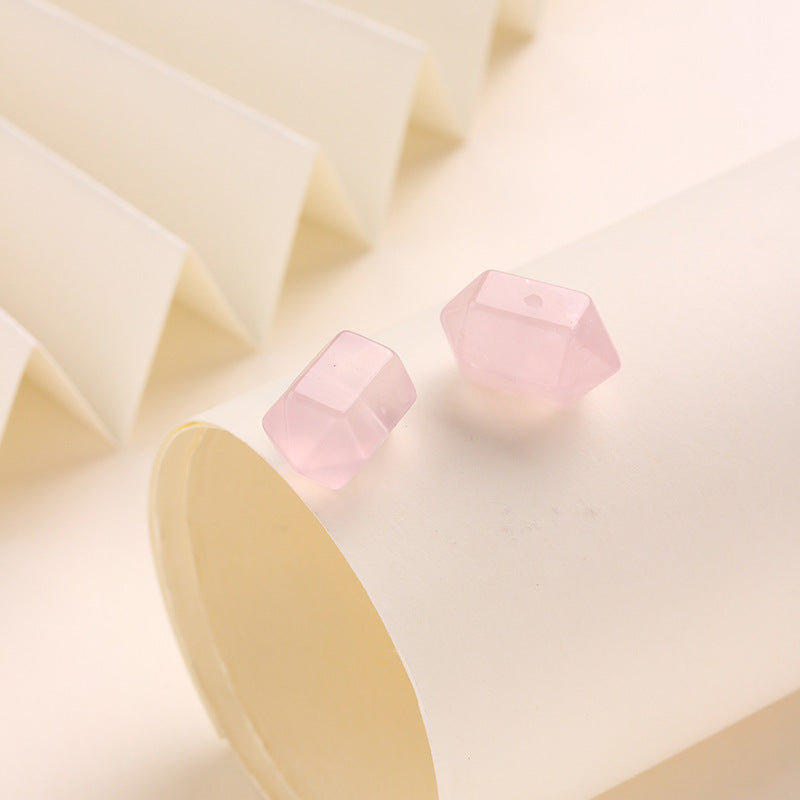 Natural Powder Crystal Double Pointed Hexagonal Crystal Column No Dyeing