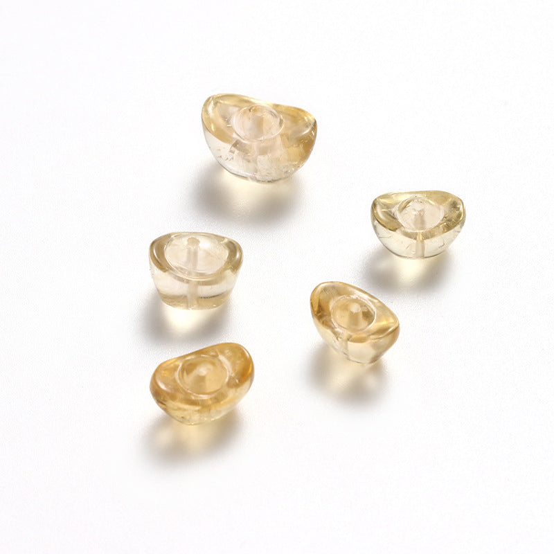 Pure Natural Citrine Ingot Engraving Parts