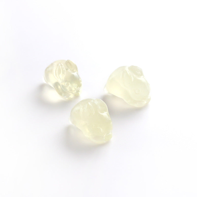 Natural Lemon Citrine Rabbit Carving, No Dyeing